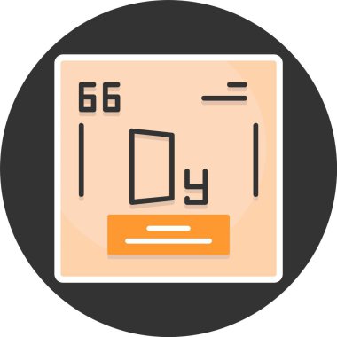 Dissprosium web simgesi vektör çizimi