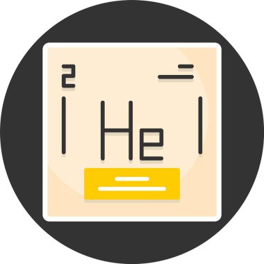 Helyum web simgesi vektör illüstrasyonu