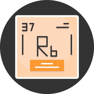 Rubidium web simgesi vektör illüstrasyonu