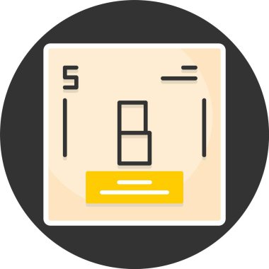 Boron web simgesi vektör illüstrasyonu