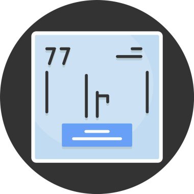 İridyum web simgesi vektör illüstrasyonu