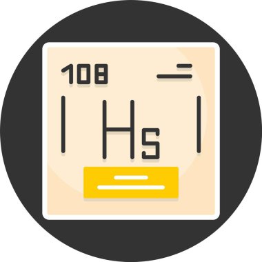 Hassium web simgesi vektör illüstrasyonu