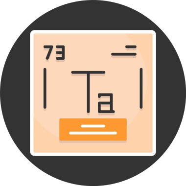 Tantalum web simgesi vektör çizimi