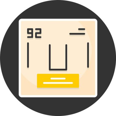 Uranyum web simgesi vektör illüstrasyonu