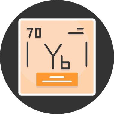 Ytterbium web simgesi vektör çizimi