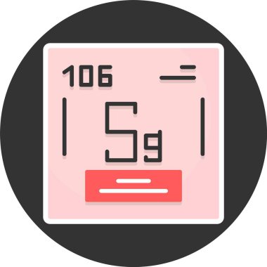 Seaborgium web simgesi vektör çizimi