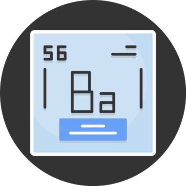 Baryum web simgesi vektör illüstrasyonu