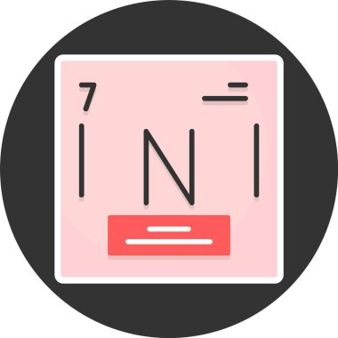 Nitrojen ağ ikonu vektör illüstrasyonu