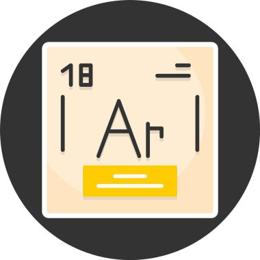 Argon web simgesi vektör illüstrasyonu