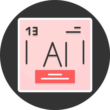 Alüminyum web simgesi vektör illüstrasyonu