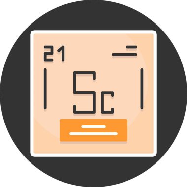 Scandium web simgesi vektör illüstrasyonu
