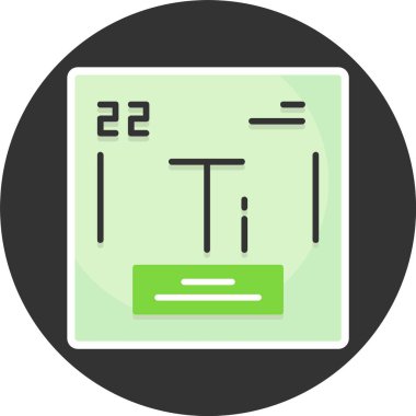 Titanyum web simgesi vektör illüstrasyonu
