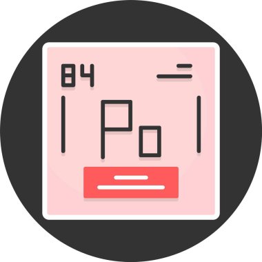 Polonyum ağ ikonu vektör illüstrasyonu