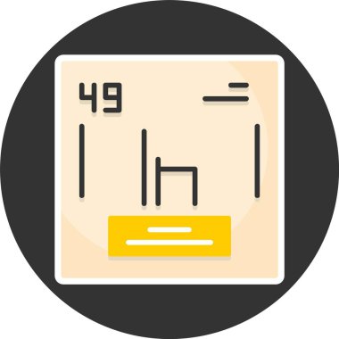 İndiyum web simgesi vektör illüstrasyonu