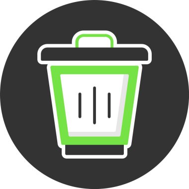 Çöp Ağı simgesi, basit illüstrasyon