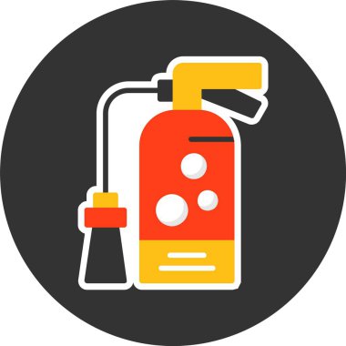  Yangın söndürücü ağ simgesi vektörünü ateşle 