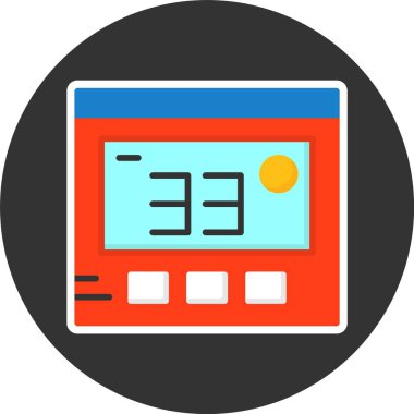 Termostat ağ simgesi vektörü 