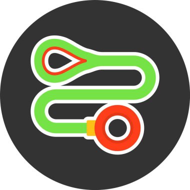  Köpek tasması ağ ikonu vektör illüstrasyonu 