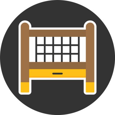 Bebek beşiği web simgesi basit illüstrasyon