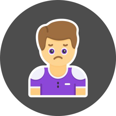 Man avatar simgesi, vektör illüstrasyonu basit tasarım