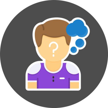 Man avatar simgesi, vektör illüstrasyonu basit tasarım