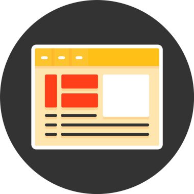 Web sitesi web simgesi basit illüstrasyon 