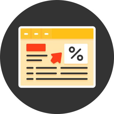 Web Simgesi Oranı ile tıklayın, Basit İllüstrasyon