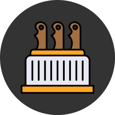 bıçak bloğu simgesi, basit tasarım vektörü