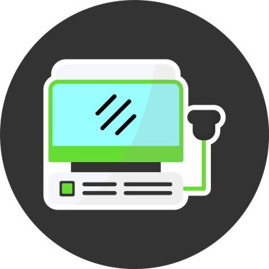 Ultrason Makinesi Web Simgesi, Basit İllüstrasyon