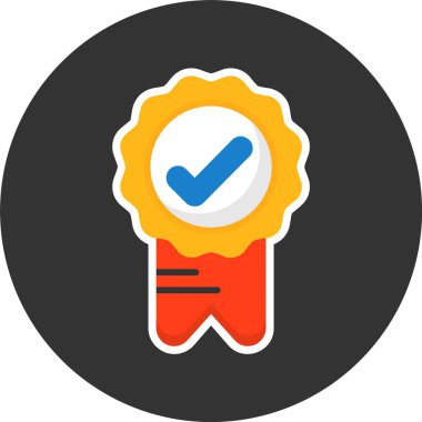 Rozet simgesi doldurulmuş - taslak biçimi