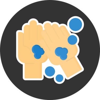 El yıkama ağ ikonu vektör illüstrasyonu