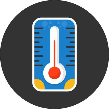Termometre. Web simgesi basit illüstrasyon