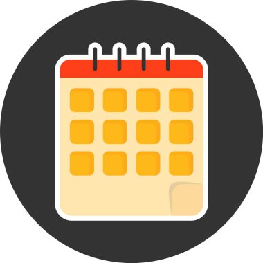 Takvim web simgesi, vektör çizim 