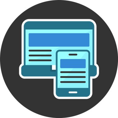 Yanıt tasarım simgesi, basit vektör illüstrasyonu 