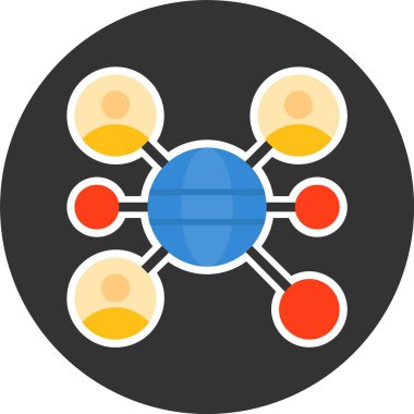 ağ simgesi, basit illüstrasyon