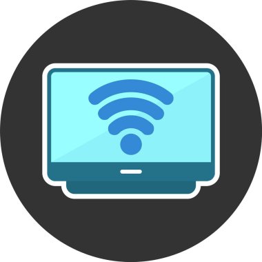Akıllı TV web simgesi basit illüstrasyon
