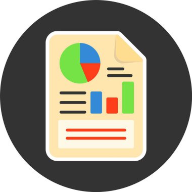 Rapor ver. veri simgesi vektör illüstrasyonu