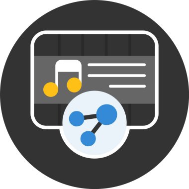 Paylaş düğmesi, renkli vektör resimlemesi 