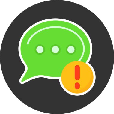 Sohbet iletisi açıklama simgesi ana hat biçimi