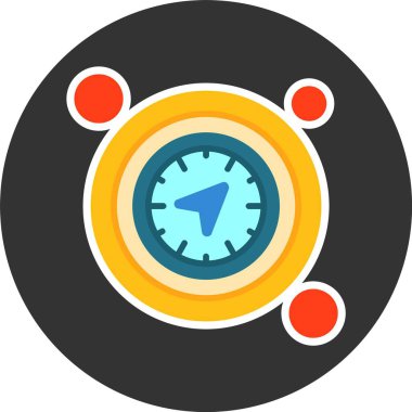 Pusula. Web simgesi basit illüstrasyon          