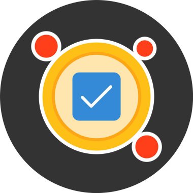 onay işareti web simgesi, vektör çizim