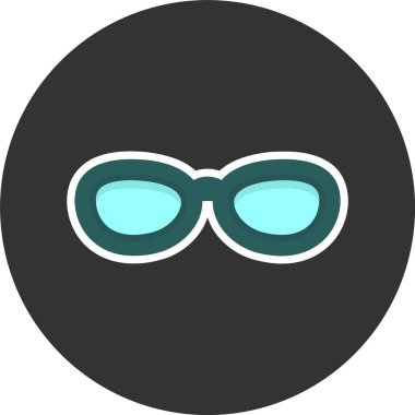 Okuma gözlükleri Web Simgesi, Basit İllüstrasyon