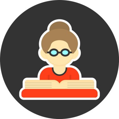 Web Simgesi Olan Öğretmen, Basit İllüstrasyon