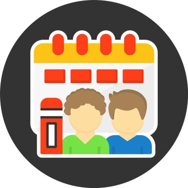 Topluluk Okuma Etkinliği Web Simgesi, Basit İllüstrasyon