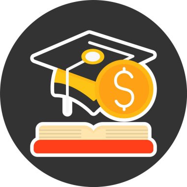 Dijital Edebiyat Simgesi, Beyaz Arkaplan Vektör İllüstrasyonu 