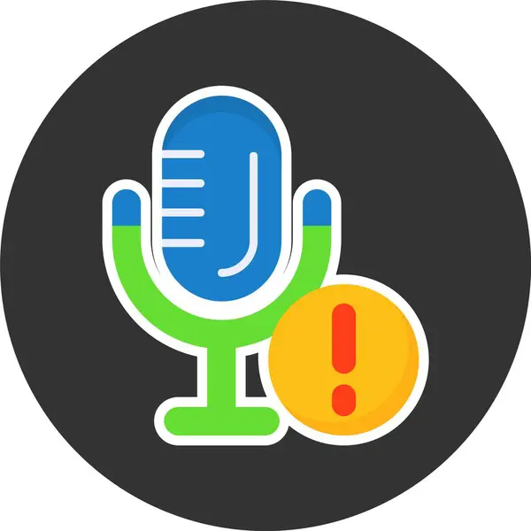 Mikrofon. Web simgesi basit tasarım           