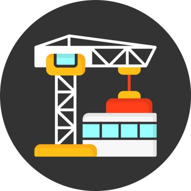 vektör yapı vinç simgesi