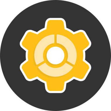 Ayarlar. Web simgesi basit illüstrasyon         