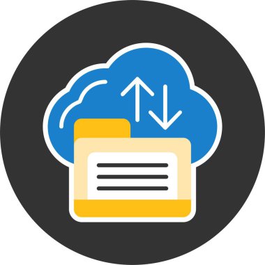 Bulut. Web simgesi basit illüstrasyon