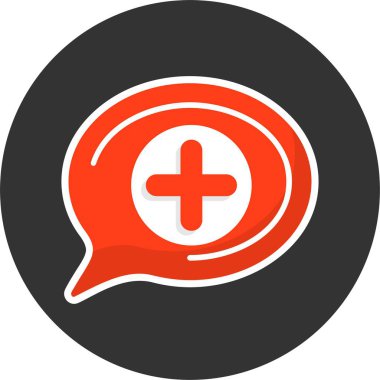 Acil durum web simgesi, basit illüstrasyon